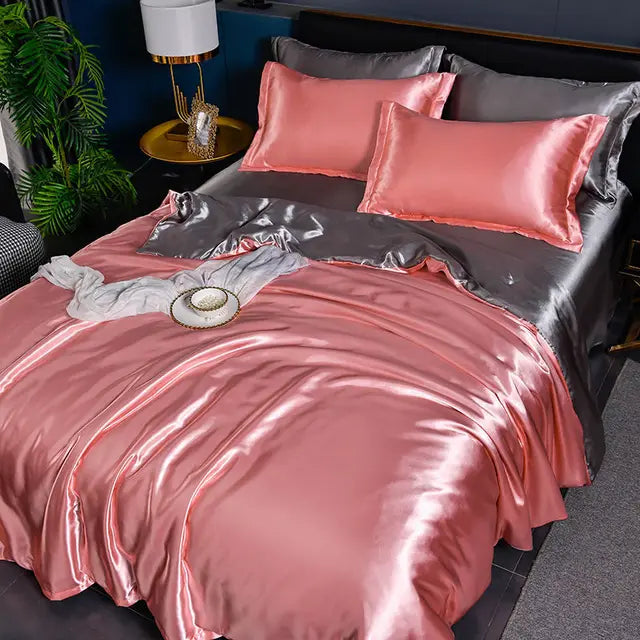 SilkSerenity - Smooth Satin Duvet Cover Set - Luxury Bedding | Ka-mostore