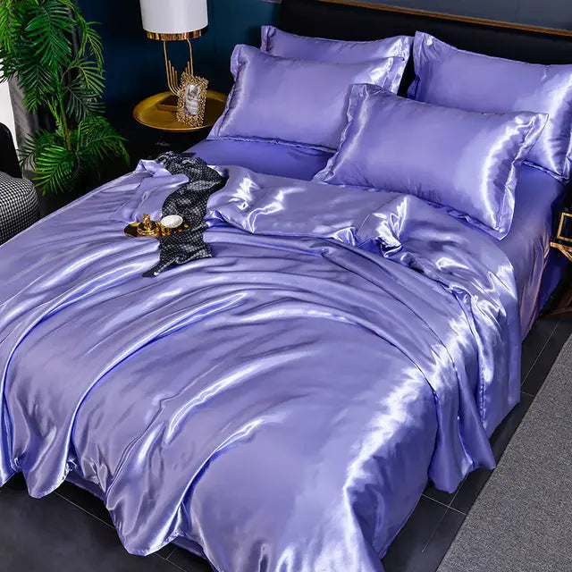 SilkSerenity - Smooth Satin Duvet Cover Set - Luxury Bedding | Ka-mostore