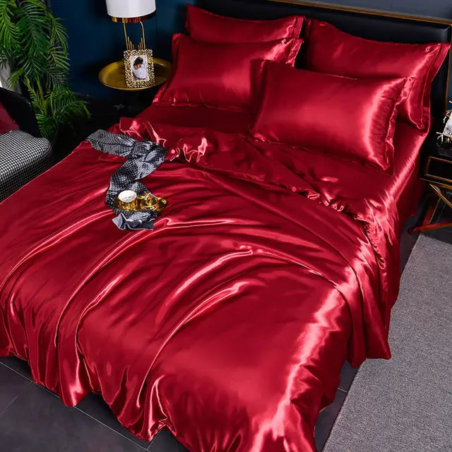 SilkSerenity - Smooth Satin Duvet Cover Set - Luxury Bedding | Ka-mostore