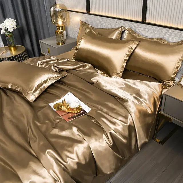 SilkSerenity - Smooth Satin Duvet Cover Set - Luxury Bedding | Ka-mostore