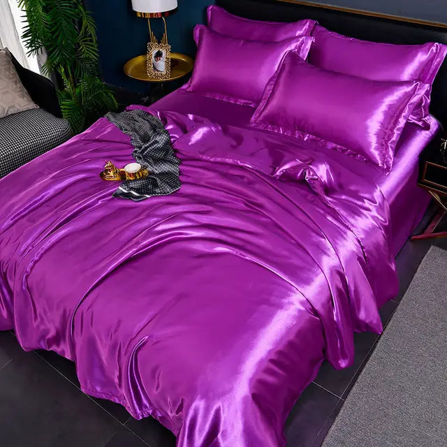 SilkSerenity - Smooth Satin Duvet Cover Set - Luxury Bedding | Ka-mostore
