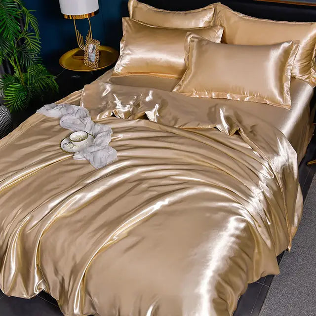 SilkSerenity - Smooth Satin Duvet Cover Set - Luxury Bedding | Ka-mostore