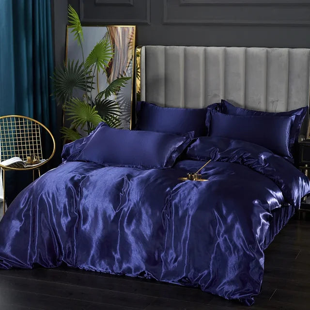 Silk Satin Bedding Set - Opulent Comfort | Ka-mostore