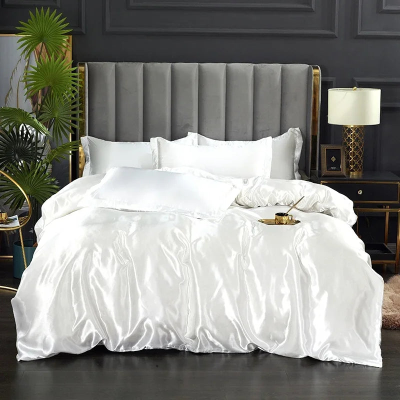 Silk Satin Bedding Set - Opulent Comfort | Ka-mostore