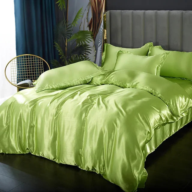 Silk Satin Bedding Set - Opulent Comfort | Ka-mostore