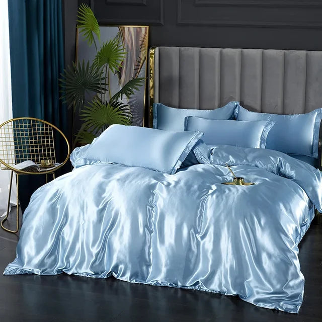 Silk Satin Bedding Set - Opulent Comfort | Ka-mostore