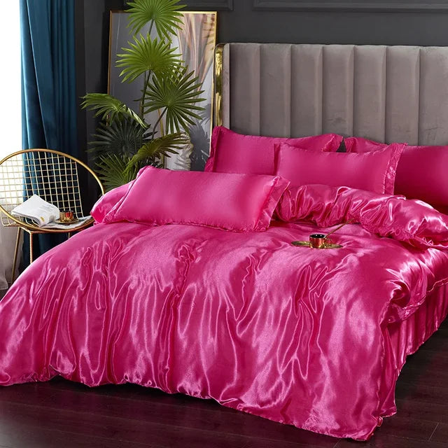 Silk Satin Bedding Set - Opulent Comfort | Ka-mostore