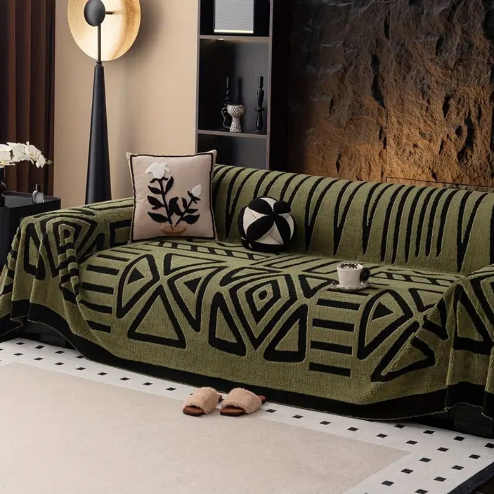 Stylish Maze Pattern Sofa Protector Throw | Ka-mostore