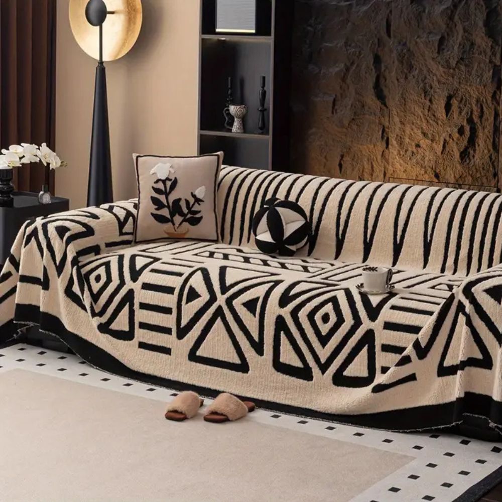 Stylish Maze Pattern Sofa Protector Throw | Ka-mostore