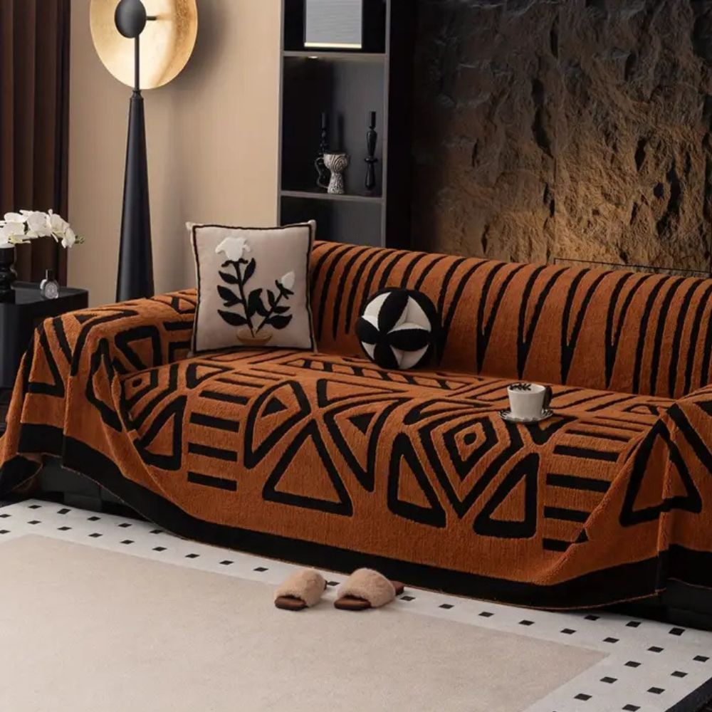 Stylish Maze Pattern Sofa Protector Throw | Ka-mostore