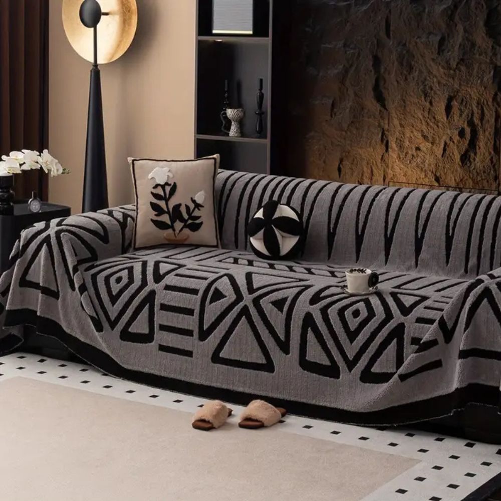 Stylish Maze Pattern Sofa Protector Throw | Ka-mostore