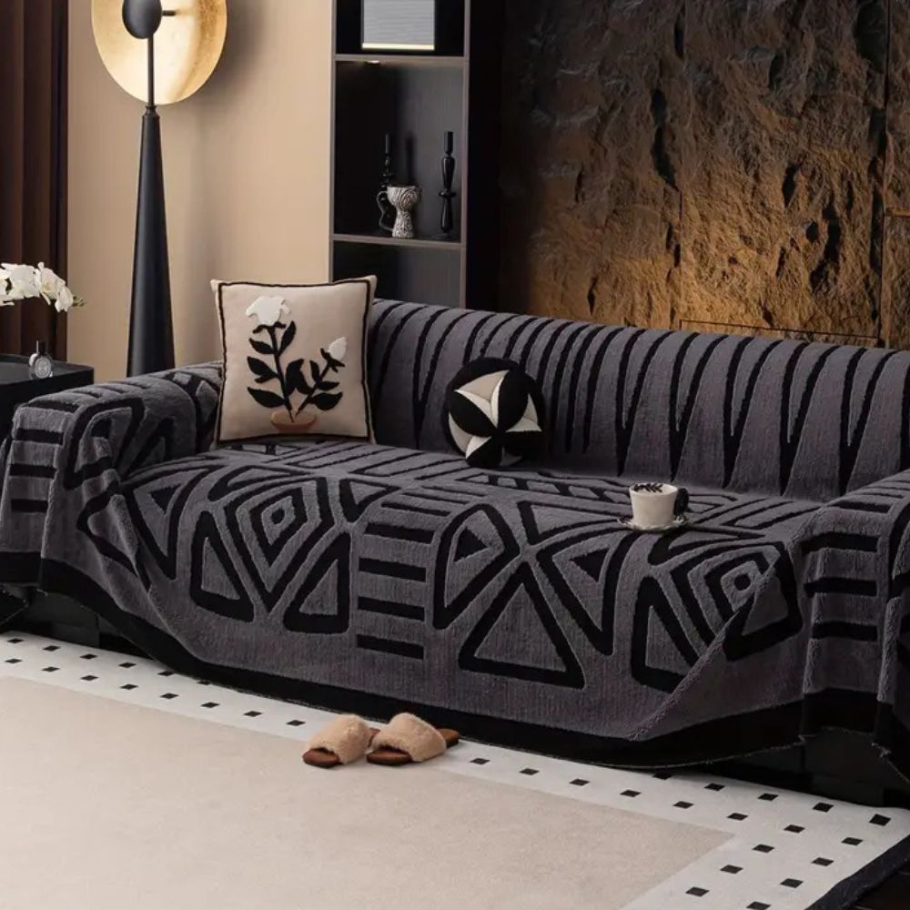Stylish Maze Pattern Sofa Protector Throw | Ka-mostore