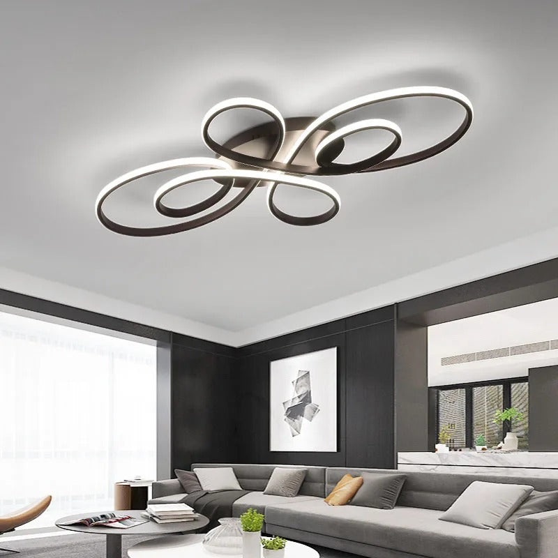 LumaNova Multi Ring LED Ceiling Lamp With Dimmer For Living Rooms And Studies And Bedrooms
