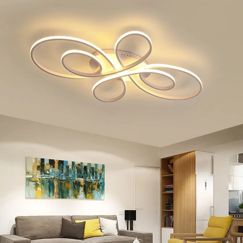 LumaNova Multi Ring LED Ceiling Lamp With Dimmer For Living Rooms And Studies And Bedrooms