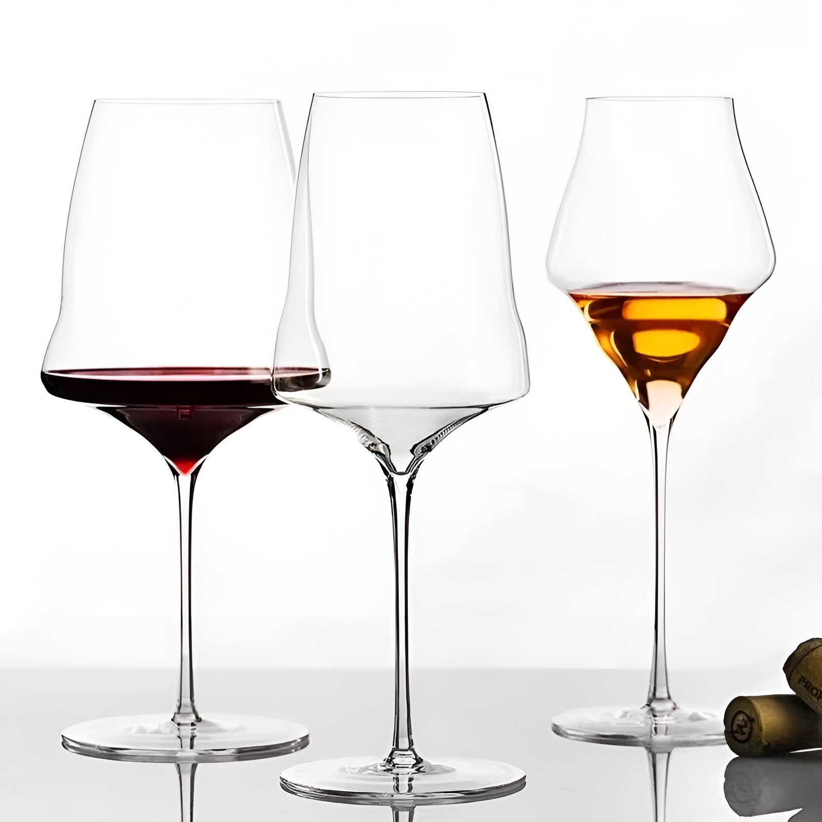 Elegant krystalvinglas med tyndvægget champagneglas på 390-760 ml