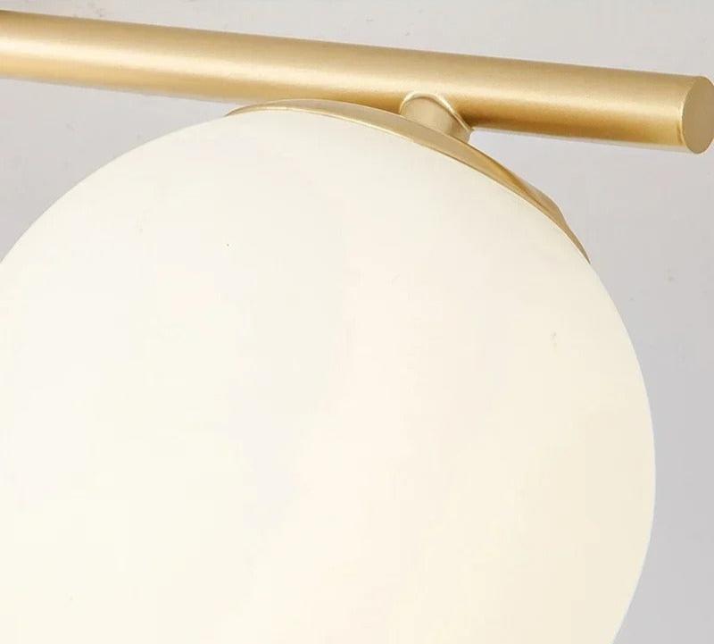 Aurora Nordic Ceiling Lamp With Glass Sphere And Gold Accents LED Fixture Glow For Homes