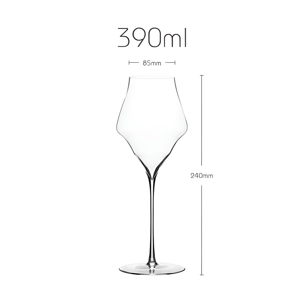 Elegant krystalvinglas med tyndvægget champagneglas på 390-760 ml