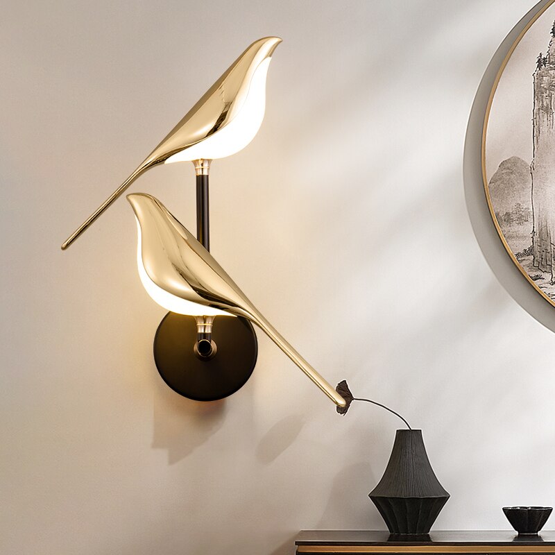 Bird Design LED Wall Light With Magnetic Rotatable Design For Living Rooms
