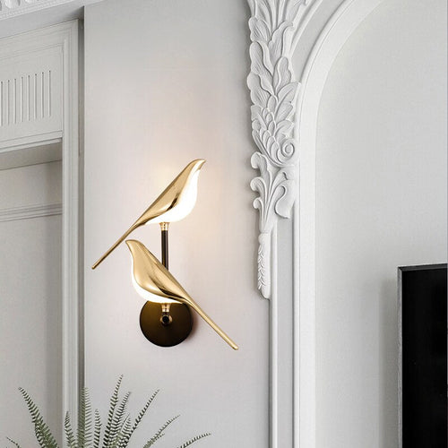 Bird Design LED Wall Light With Magnetic Rotatable Design For Living Rooms