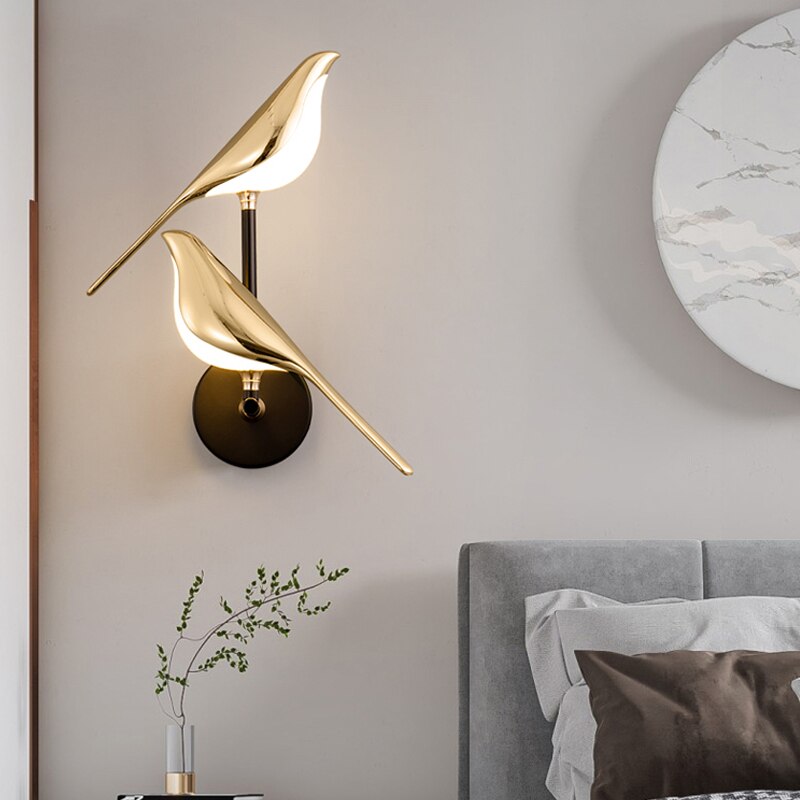 Bird Design LED Wall Light With Magnetic Rotatable Design For Living Rooms