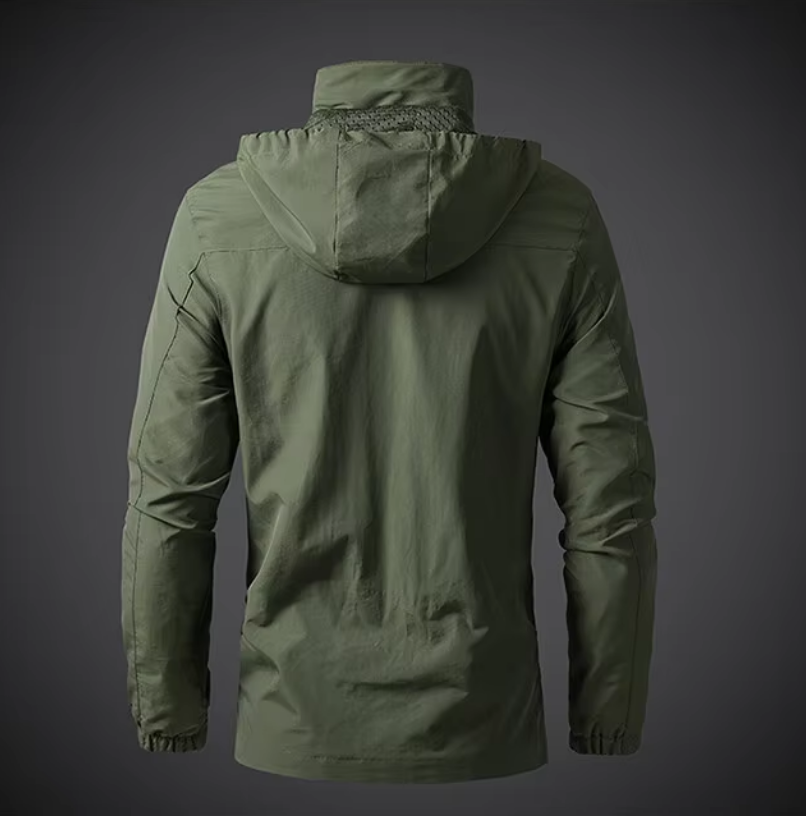 Men's Wind-Resistant Outdoor Jacket With Water-Repellent Finish