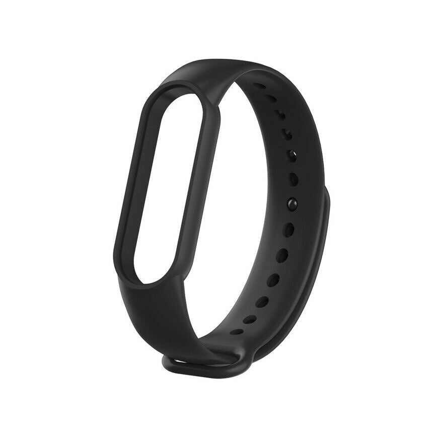 Kompatybilny czarny silikonowy pasek zamienny do Xiaomi Mi Band 5