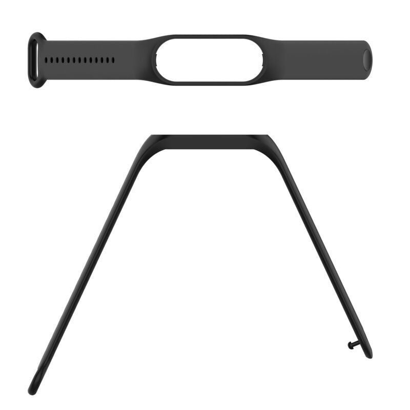 Sort silikonerem til Xiaomi Mi Band 7, sort