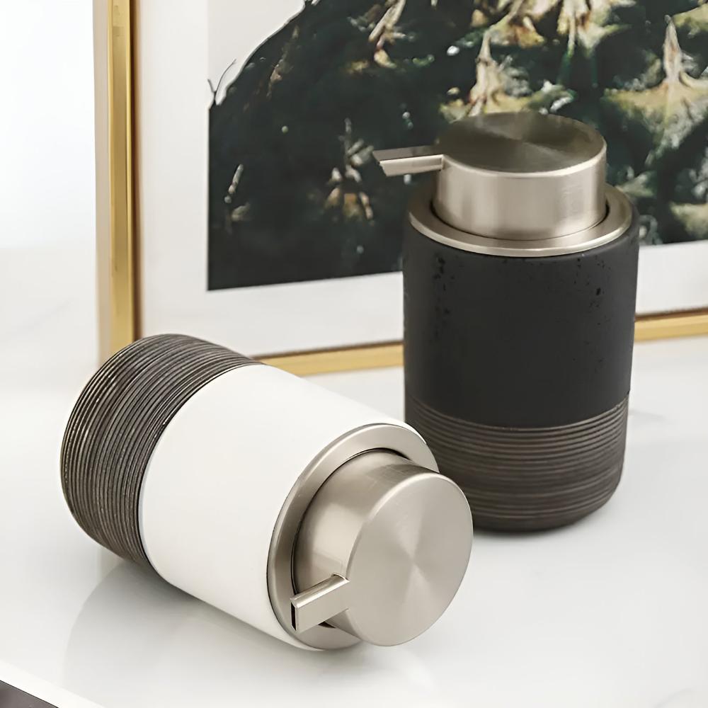 Dispenser per sapone in ceramica con finitura opaca | Ka-mostore