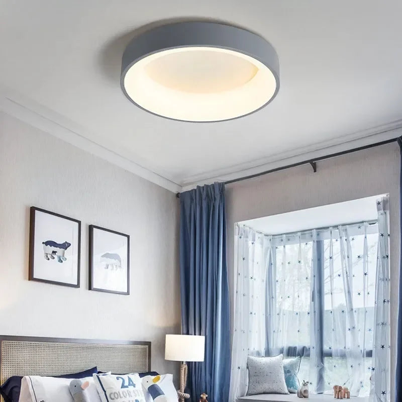 Round Nordic-Style LED Flush Mount Ceiling Light | Ka-mostore