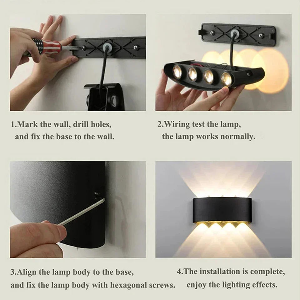Illuminazione moderna, interna o esterna: la versatile lampada da parete a LED | Ka-mostore