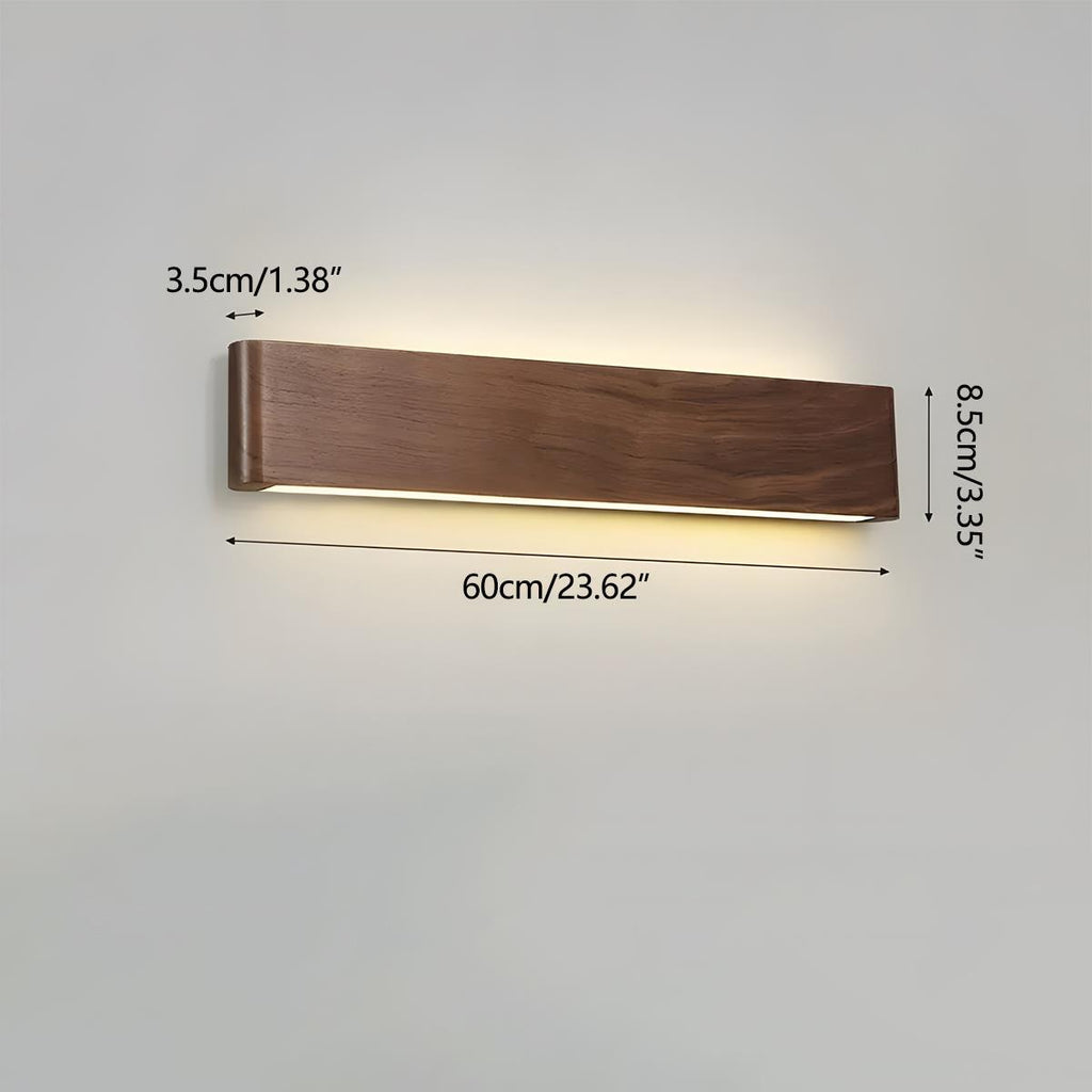 Nástěnná lampa z ořechového dřeva s LED, 6W, stmívatelná pro obývací pokoj a ložnici, Japandi osvětlení