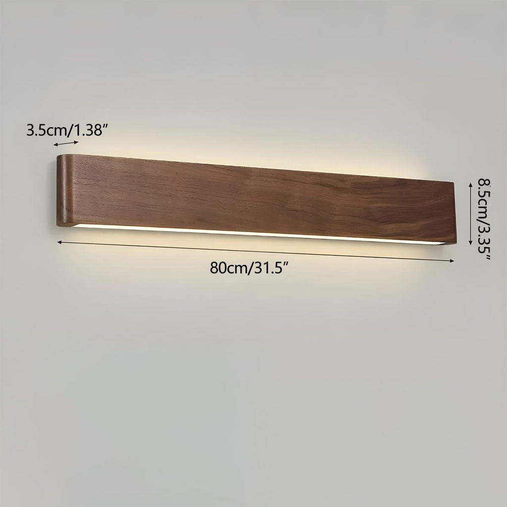 Nástěnná lampa z ořechového dřeva s LED, 6W, stmívatelná pro obývací pokoj a ložnici, Japandi osvětlení