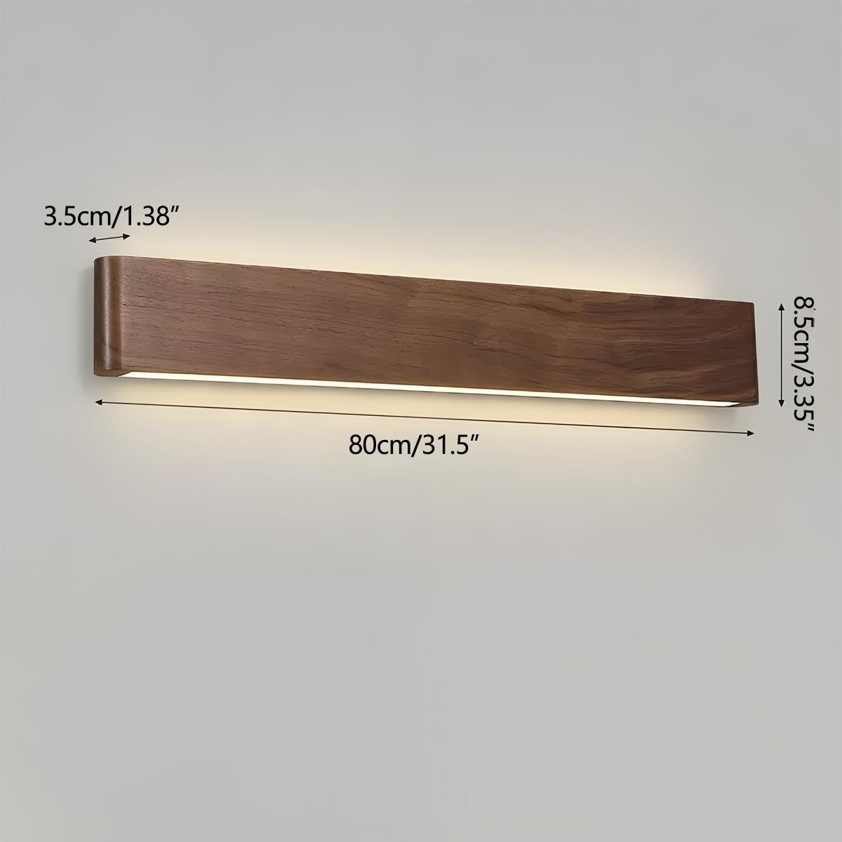 Nástěnná lampa z ořechového dřeva s LED, 6W, stmívatelná pro obývací pokoj a ložnici, Japandi osvětlení