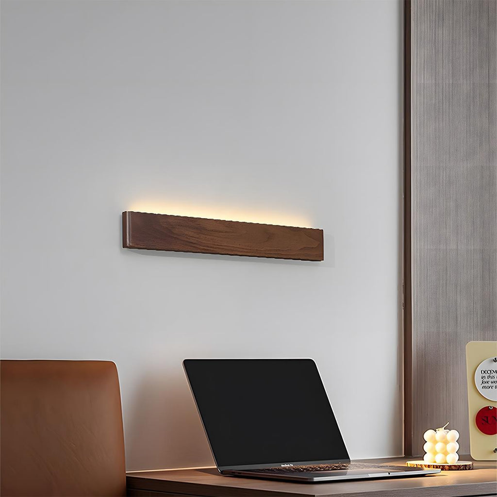 Nástěnná lampa z ořechového dřeva s LED, 6W, stmívatelná pro obývací pokoj a ložnici, Japandi osvětlení