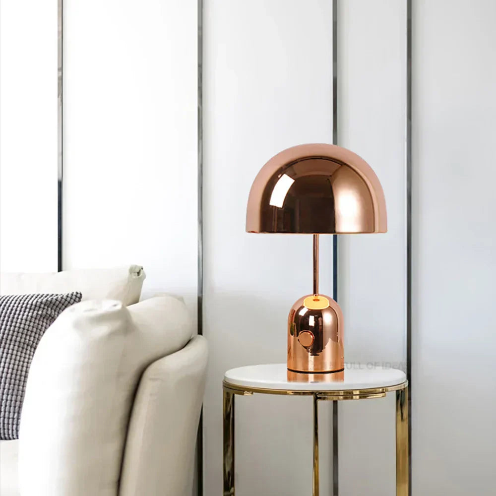 Luminra Dimmable Table Lamp With Copper Finish For Living Rooms And Home Offices