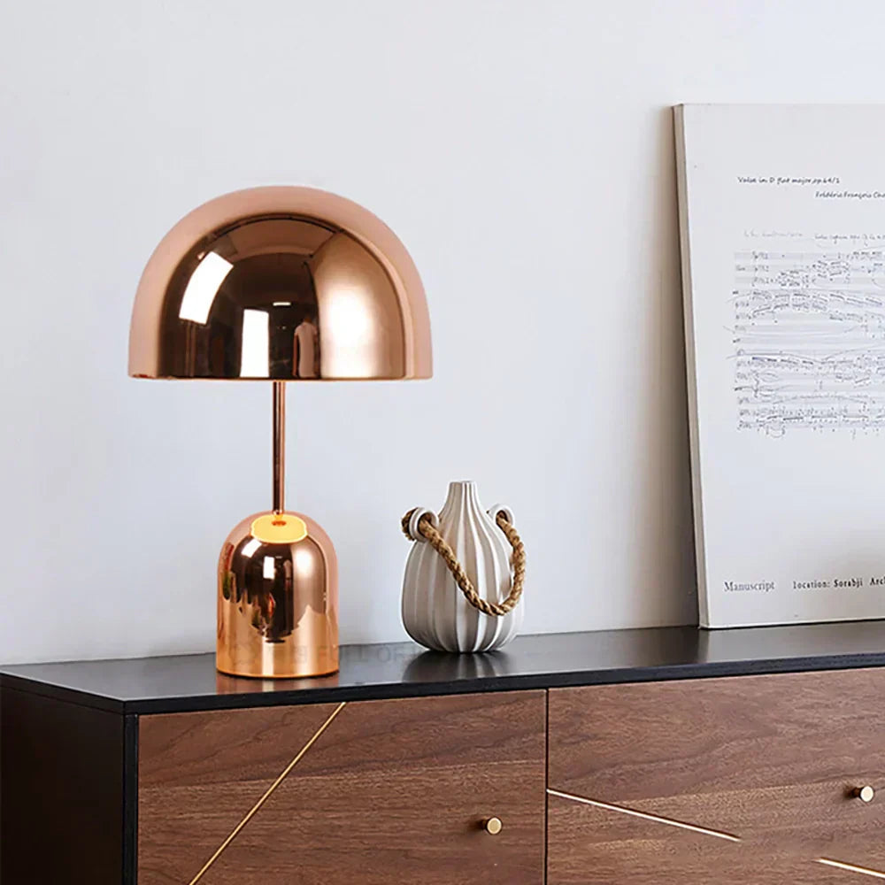 Luminra Dimmable Table Lamp With Copper Finish For Living Rooms And Home Offices
