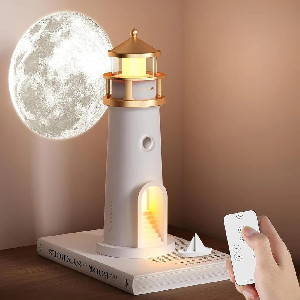 Lunavara Moonlight Projector Lamp — Soft Ceiling Projection, Soothing Night Light