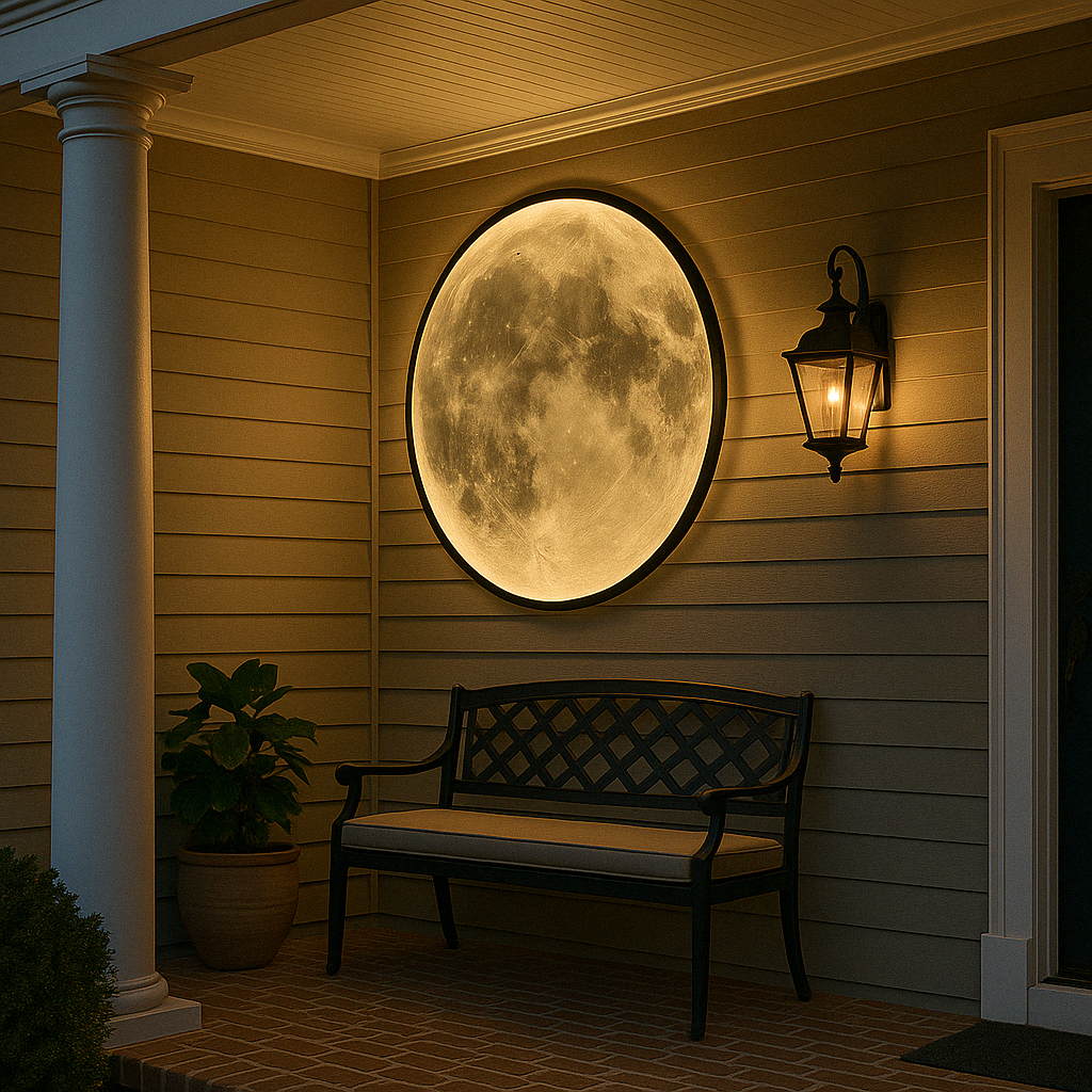 Lunara Wall Light With Moon Theme Featuring Realistic Crater Texture And Soft Led Glow