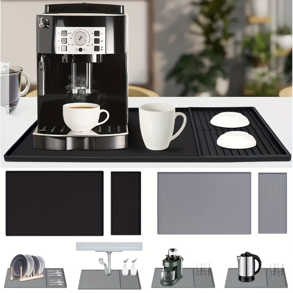Silicone Coffee Station Mat with Drip Channels | Ka-mostore