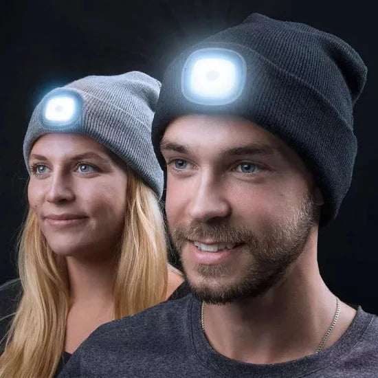 LumiMütze LED Light Beanie — Warm Winter Hat with Integrated Front Light
