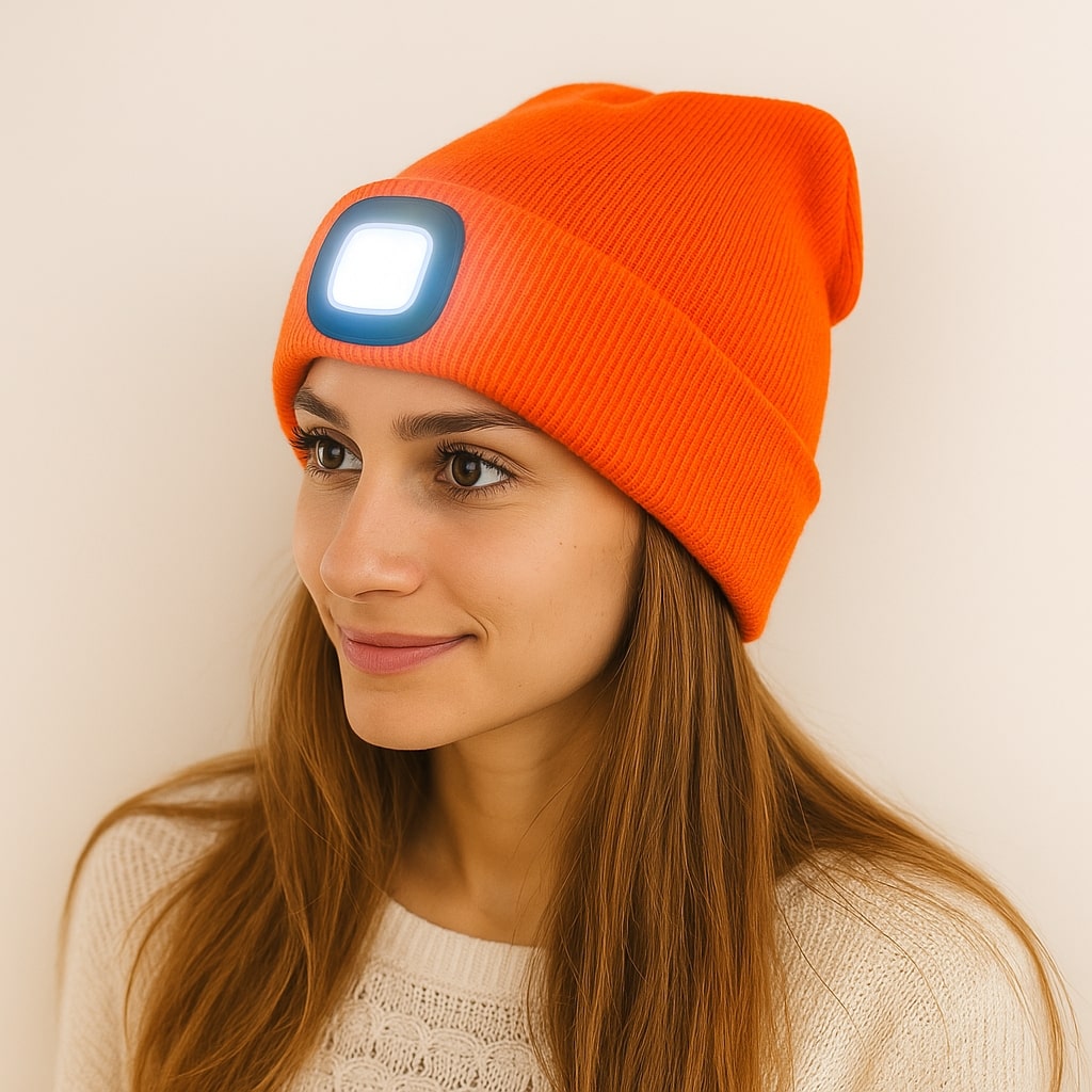 LumiMütze LED Light Beanie — Warm Winter Hat with Integrated Front Light