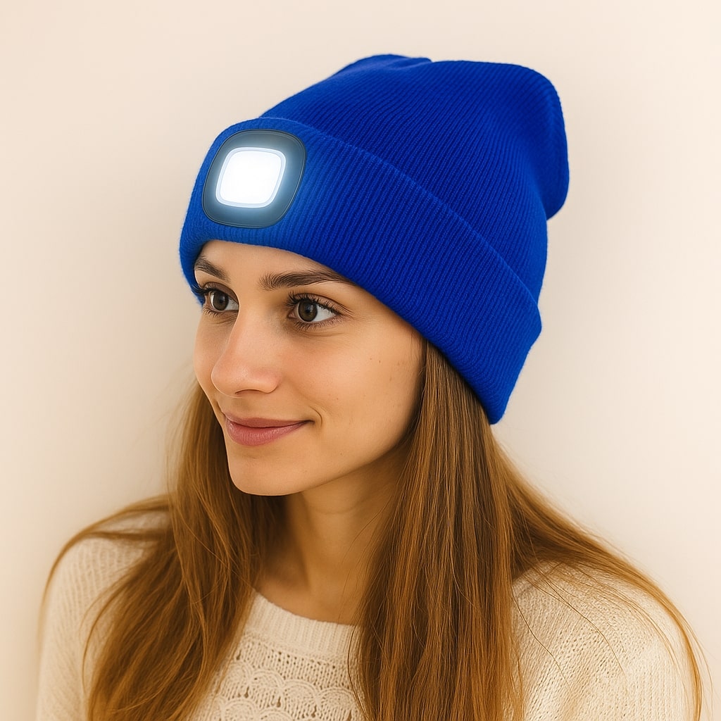 LumiMütze LED Light Beanie — Warm Winter Hat with Integrated Front Light
