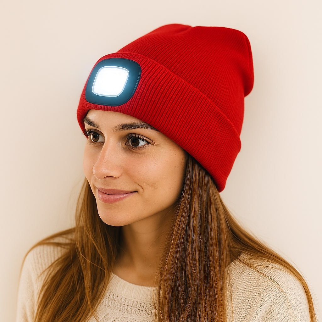 LumiMütze LED Light Beanie — Warm Winter Hat with Integrated Front Light