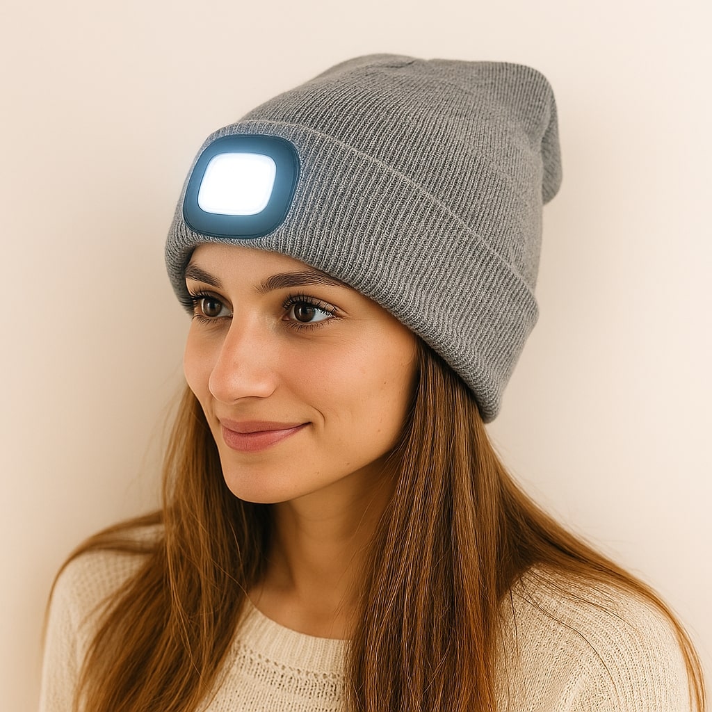 LumiMütze LED Light Beanie — Warm Winter Hat with Integrated Front Light