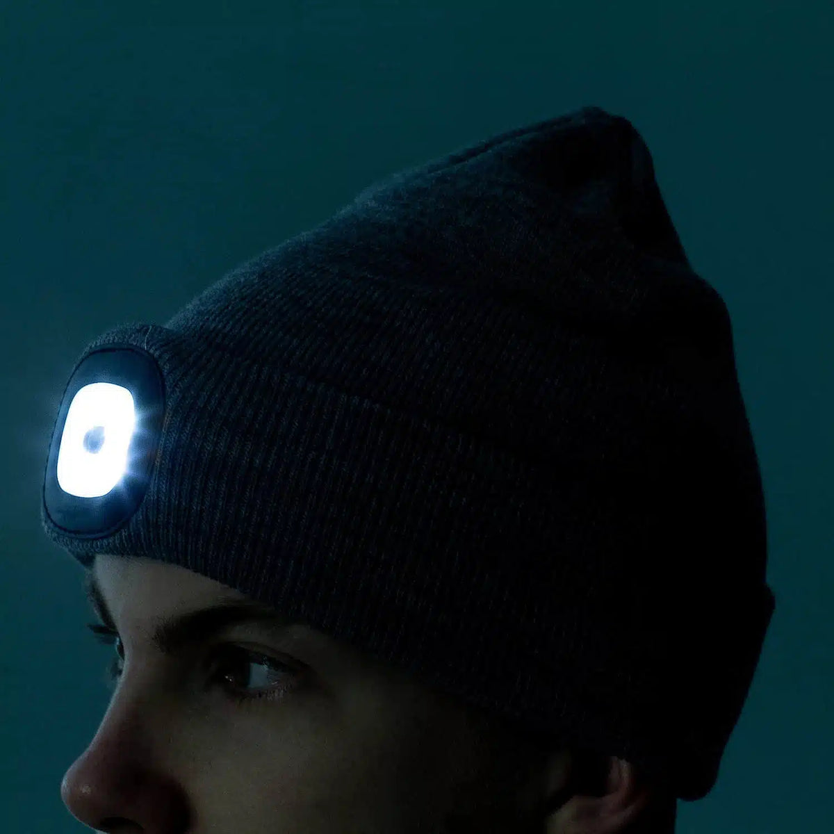 LumiMütze LED Light Beanie — Warm Winter Hat with Integrated Front Light