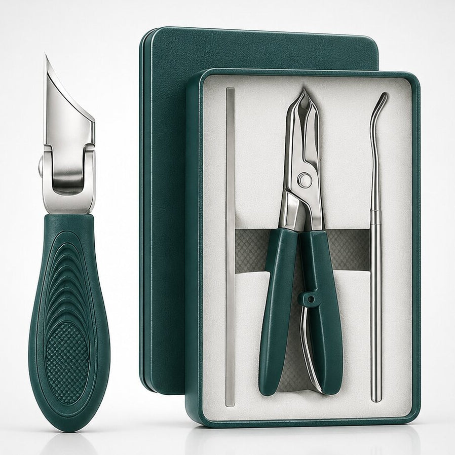 NagelPedi set de manucure en acier inoxydable — coupe-ongles, ciseaux à ongles de pieds et outils de précision