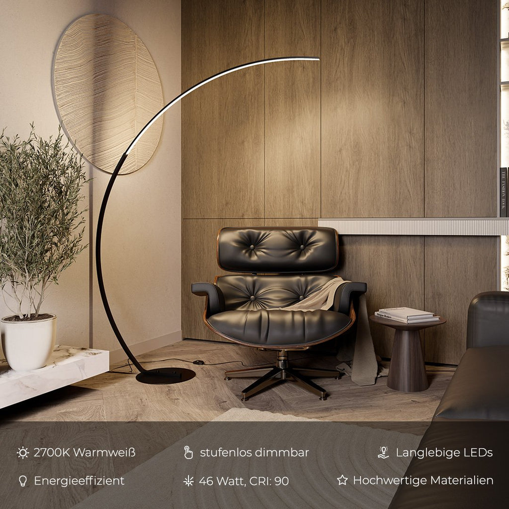 NexaArc Dimmable LED Floor Lamp Foot Switch, 2700K Warm Light For Living Room And Bedroom