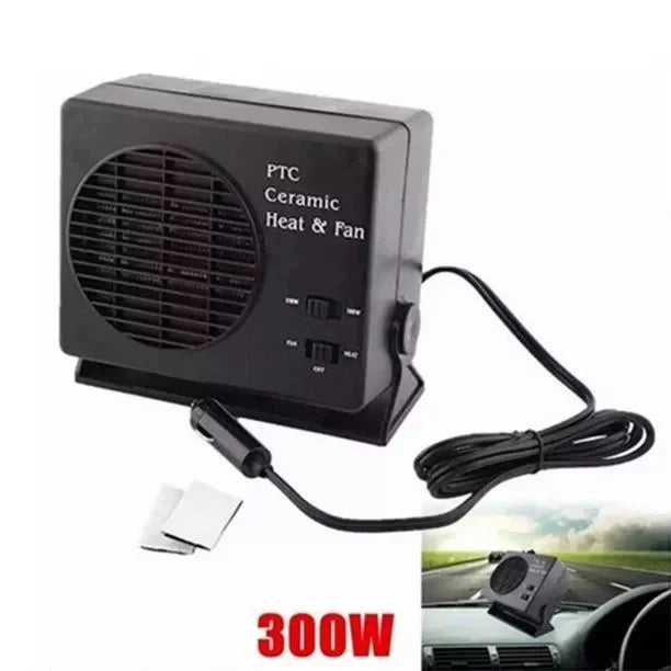 12V Ceramic Car Heater Fan | 150W-300W | Portable Defroster w/ Automatic Thermostat | Ka-mostore