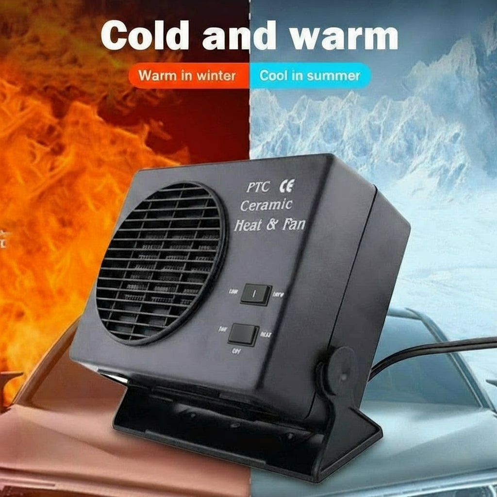 12V Ceramic Car Heater Fan | 150W-300W | Portable Defroster w/ Automatic Thermostat | Ka-mostore