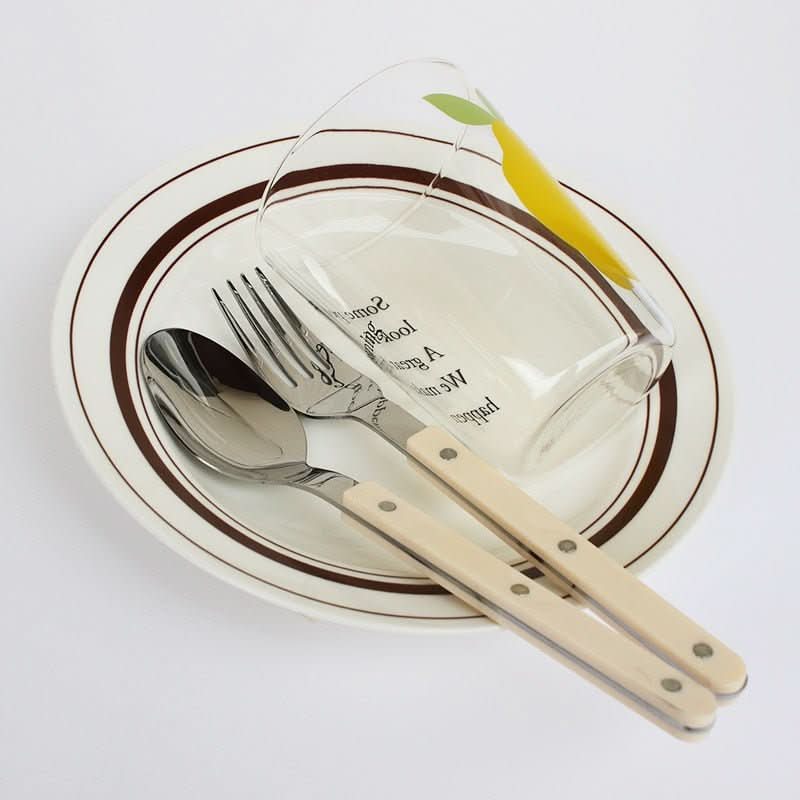 24-piece stainless steel cutlery set with engraving | Ka-mostore